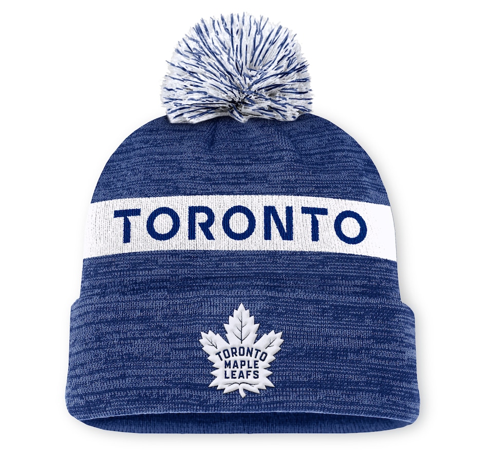Image 709298.jpg, Product 709-298 / Price $49.99, Men's Toronto Maple Leafs Fanatics Authentic Pro Rink Cuffed Knit Hat with Pom from Fanatics on TSC.ca's Sports department