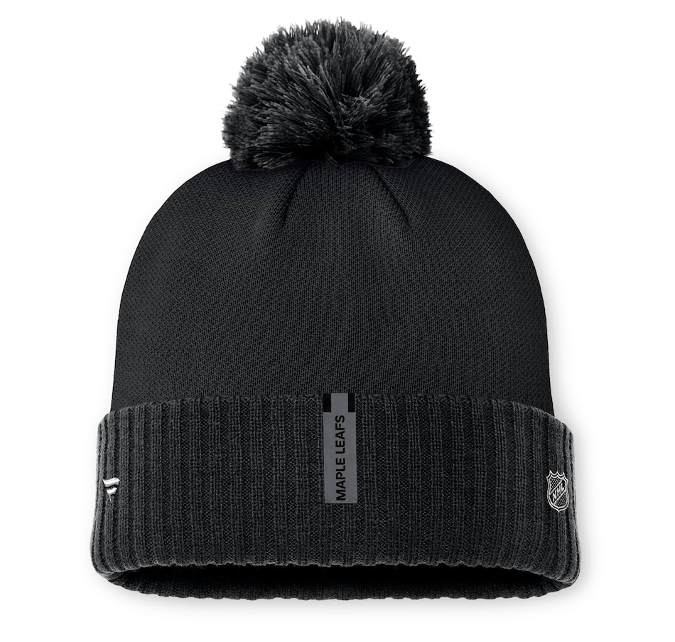 Image 709300_ALTMORE1.jpg, Product 709-300 / Price $49.99, Men's Toronto Maple Leafs Fanatics Road 7 Acrylic Cuffed Beanie with Pom from Fanatics on TSC.ca's Sports department