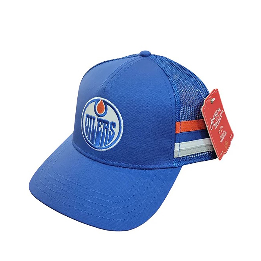 Image 709305.jpg, Product 709-305 / Price $39.99, Men's Edmonton Oilers HotFoot Stripes Trucker Hat from Fanatics on TSC.ca's Sports department