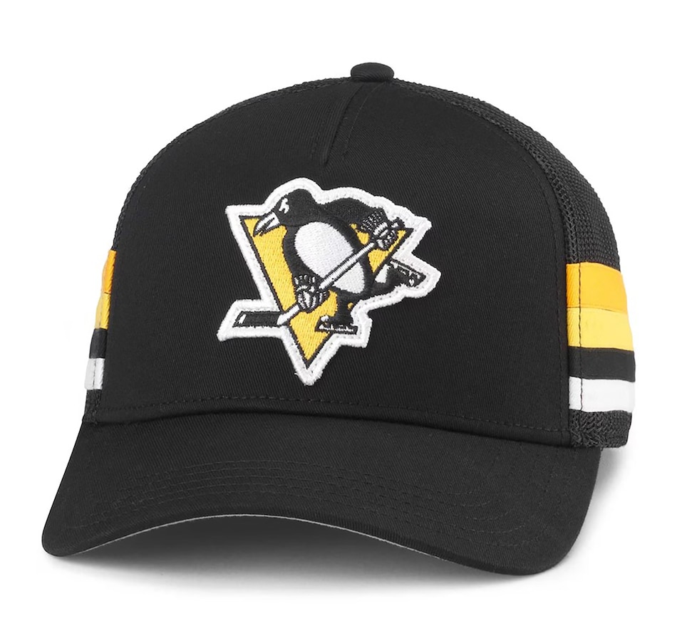 Image 709309.jpg, Product 709-309 / Price $39.99, Men's Pittsburgh Penguins HotFoot Stripes Trucker Hat from Fanatics on TSC.ca's Sports department