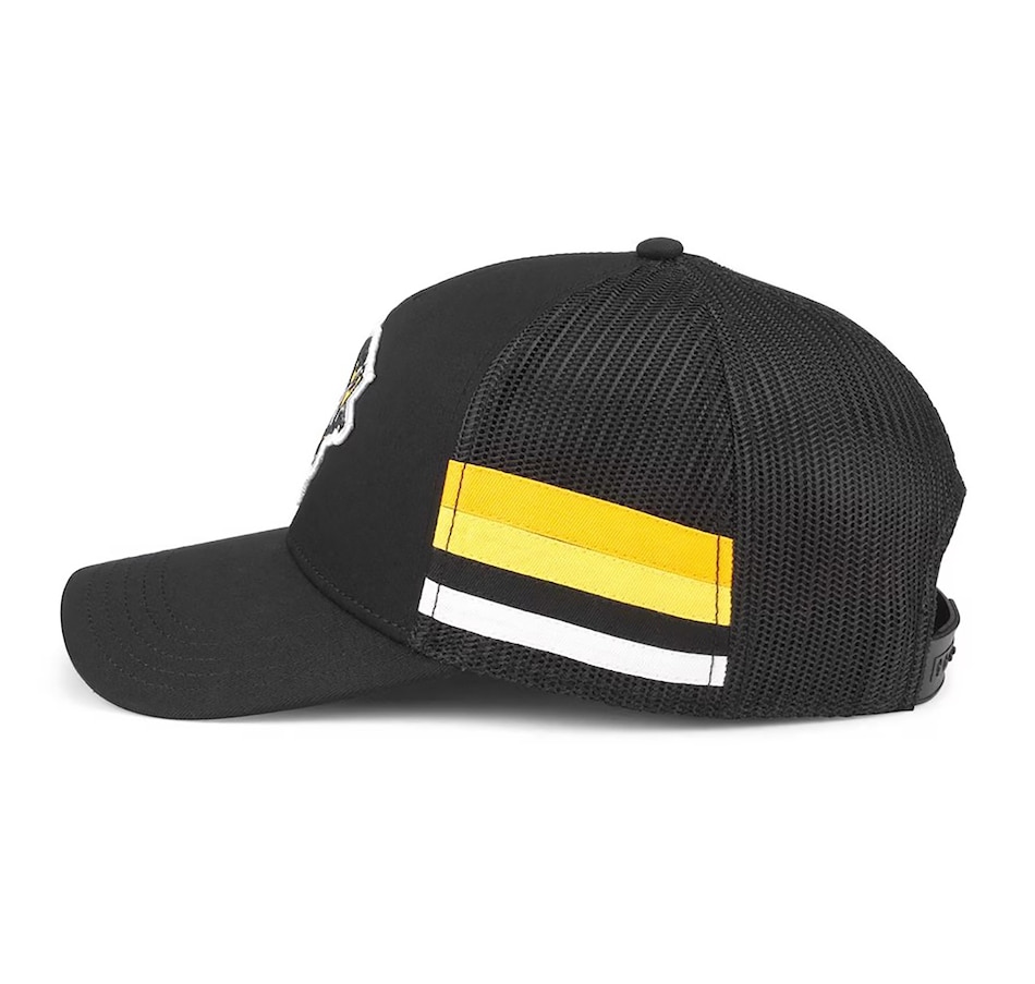 Image 709309_ALTMORE1.jpg, Product 709-309 / Price $39.99, Men's Pittsburgh Penguins HotFoot Stripes Trucker Hat from Fanatics on TSC.ca's Sports department