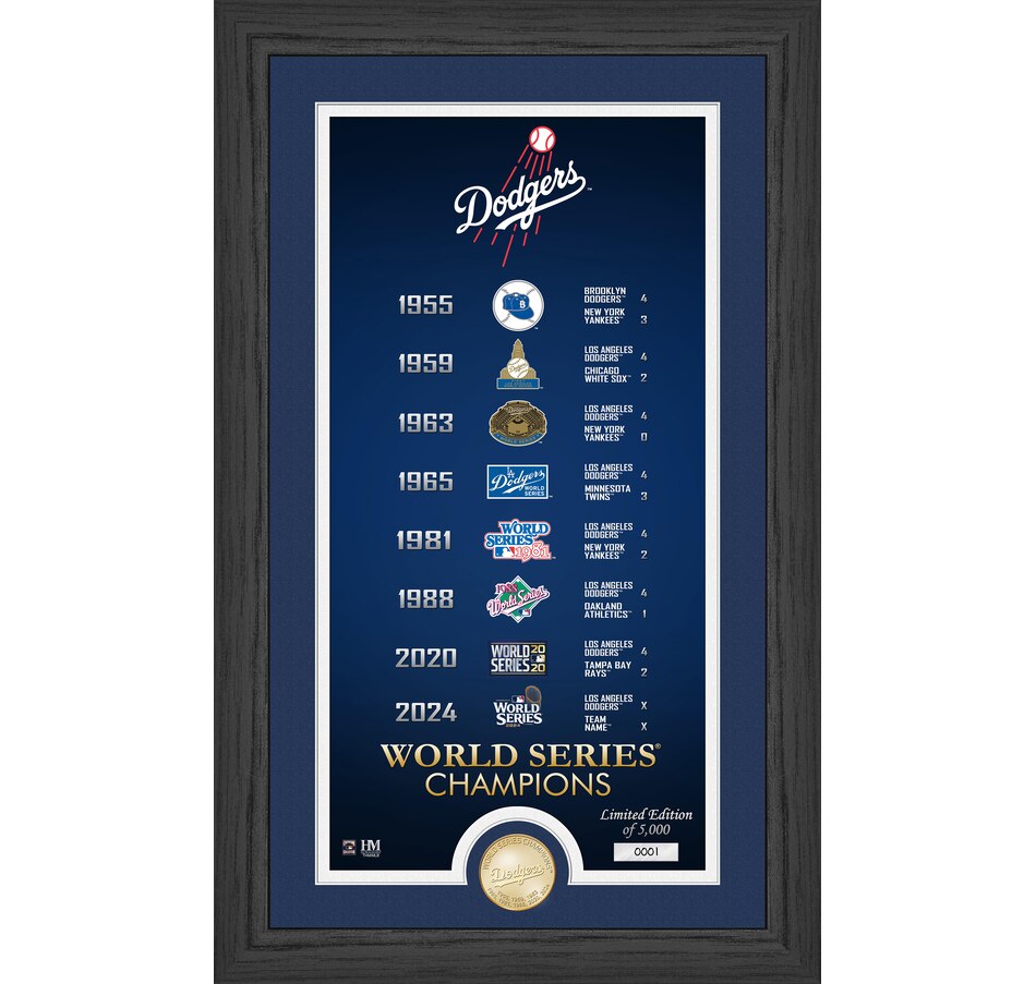 Image 709411.jpg, Product 709-411 / Price $119.99, LA Dodgers World Series Champions Legacy Bronze Co from Highland Mint on TSC.ca's Sports department