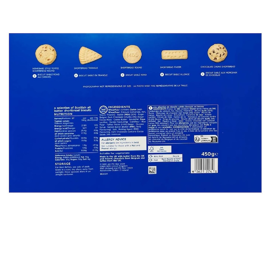 Image 709543_ALTMORE3.jpg, Product 709-543 / Price $44.99, Marks And Spencer Scottish Shortbread Carton- 450g from Dolce & Gourmando on TSC.ca's Kitchen department