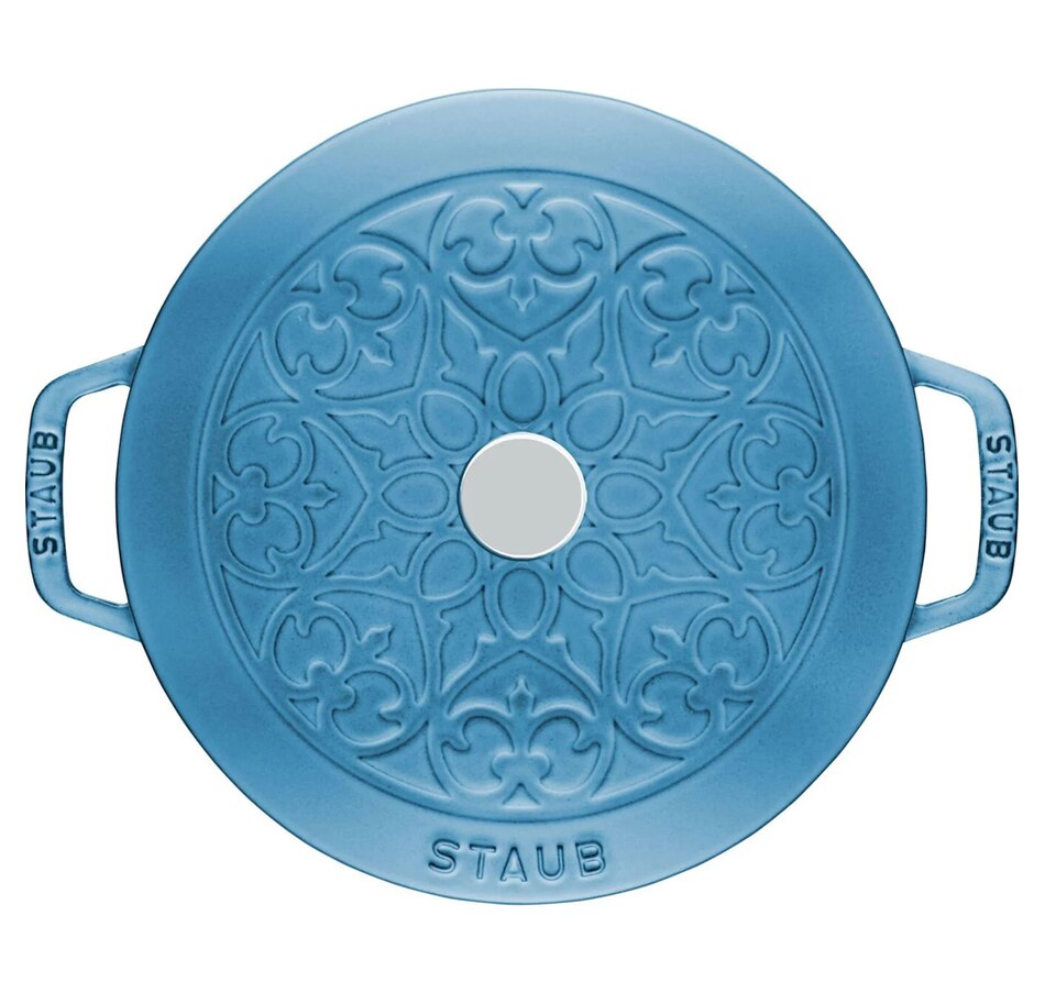 Image 709643_ALTMORE2.jpg, Product 709-643 / Price $399.99, Staub Cast Iron Pot Set, Lily Decal (round, cast iron, dark blue) from Staub on TSC.ca's Kitchen department