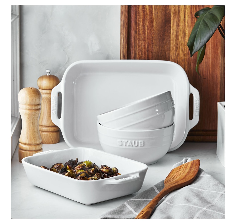 Image 709647_ALTMORE3.jpg, Product 709-647 / Price $139.99, Staub Ceramique 4-Piece Bakeware Set (white) from Staub on TSC.ca's Kitchen department