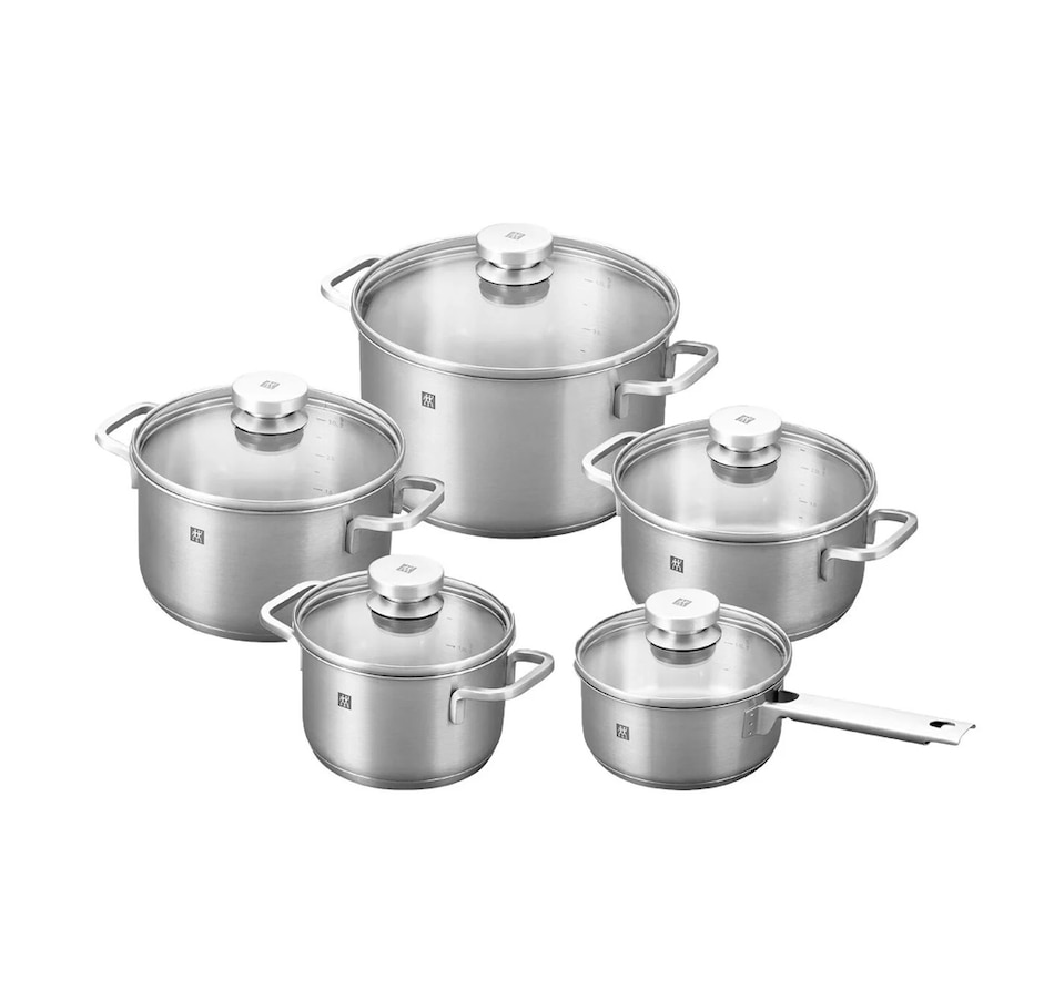 Image 709666.jpg, Product 709-666 / Price $199.99, Zwilling Focus 10-Piece Cookware Set (round, 18/10 stainless steel) from Zwilling on TSC.ca's Kitchen department