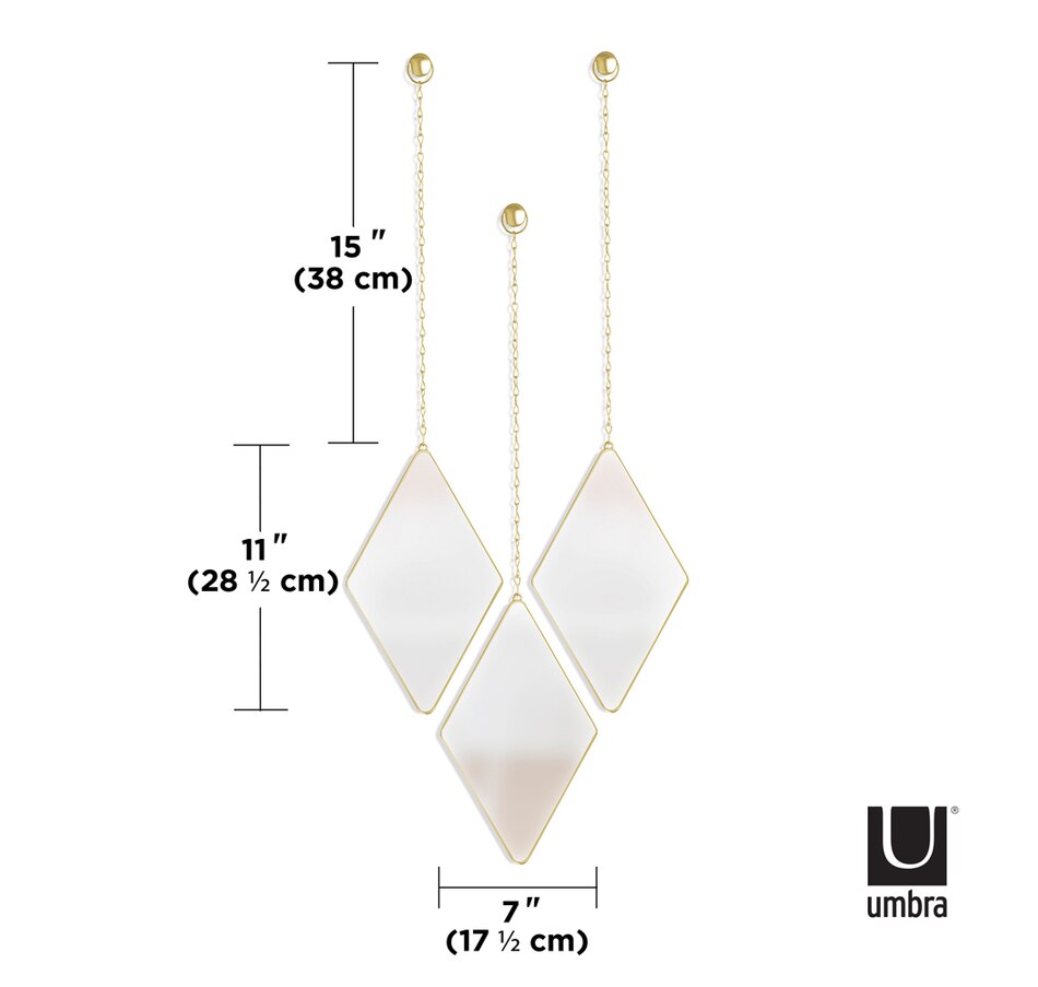 Image 709718_ALTMORE2.jpg, Product 709-718 / Price $55.00, Umbra Dima Diamond Mirrors (Set Of 3) from Umbra on TSC.ca's Home & Garden department