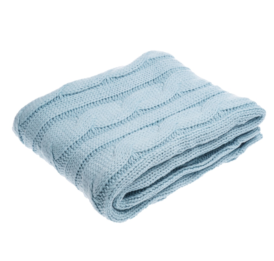 Image 709760_BLU.jpg, Product 709-760 / Price $58.99, Millano Soft Knitted Cable Throw Blanket from Millano on TSC.ca's Home & Garden department