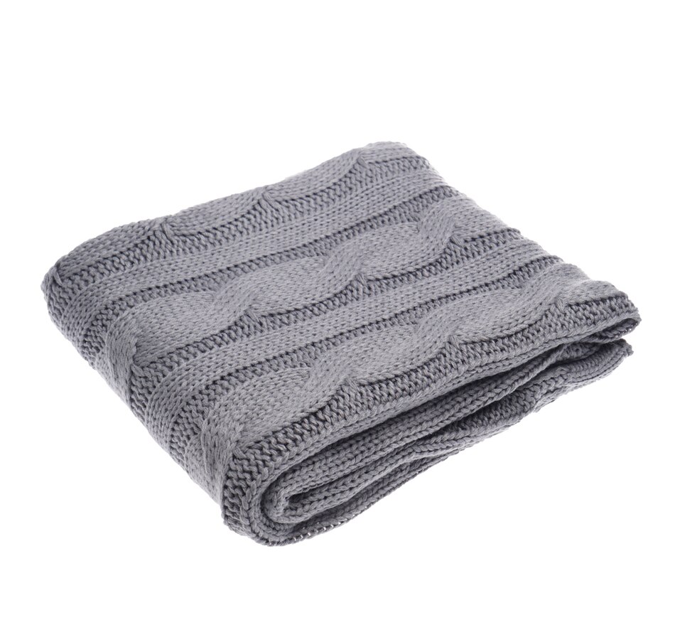 Image 709760_GRY.jpg, Product 709-760 / Price $58.99, Millano Soft Knitted Cable Throw Blanket from Millano on TSC.ca's Home & Garden department