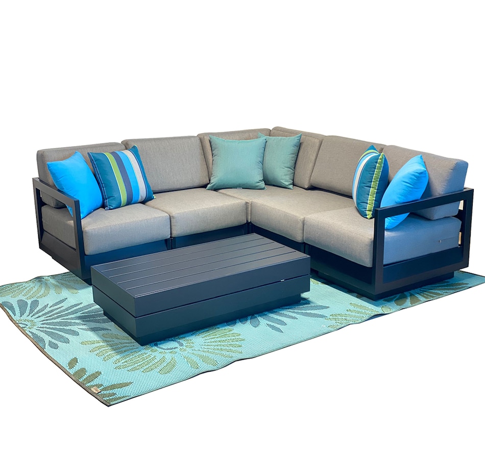 Image 709839.jpg, Product 709-839 / Price $7,799.00, Protégé Nevis 6-Piece Sectional with Coffee Table from Protege on TSC.ca's Home & Garden department