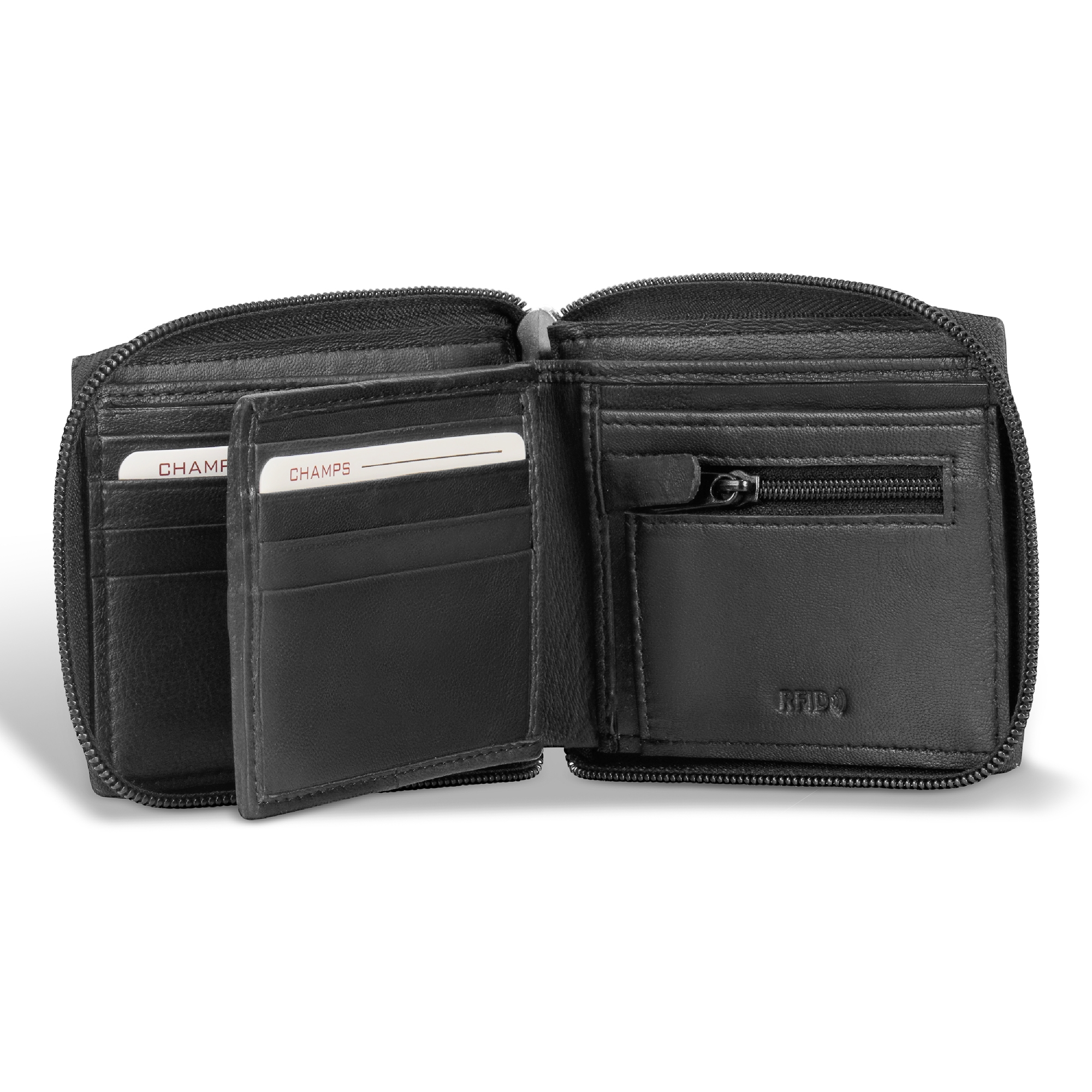 Champs Leather Centre-Wing Zip-Around Wallet - TSC.ca