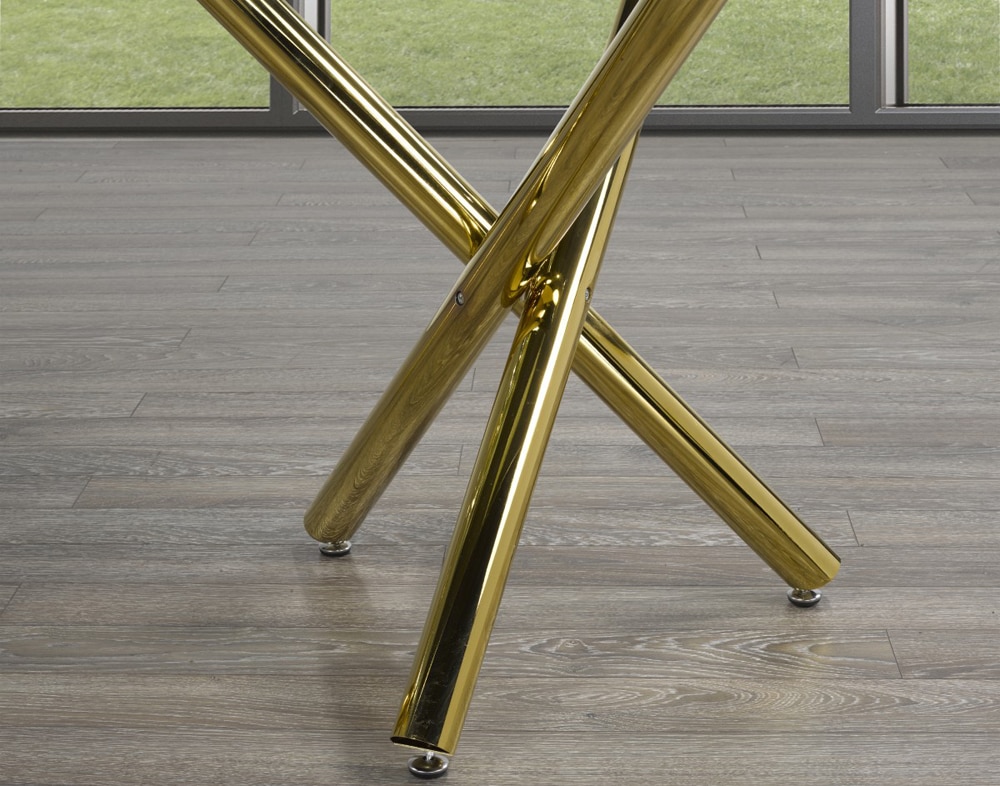 Brassex Soho Dining Table With Tempered Glass Top TSC Online Shopping for Canadians