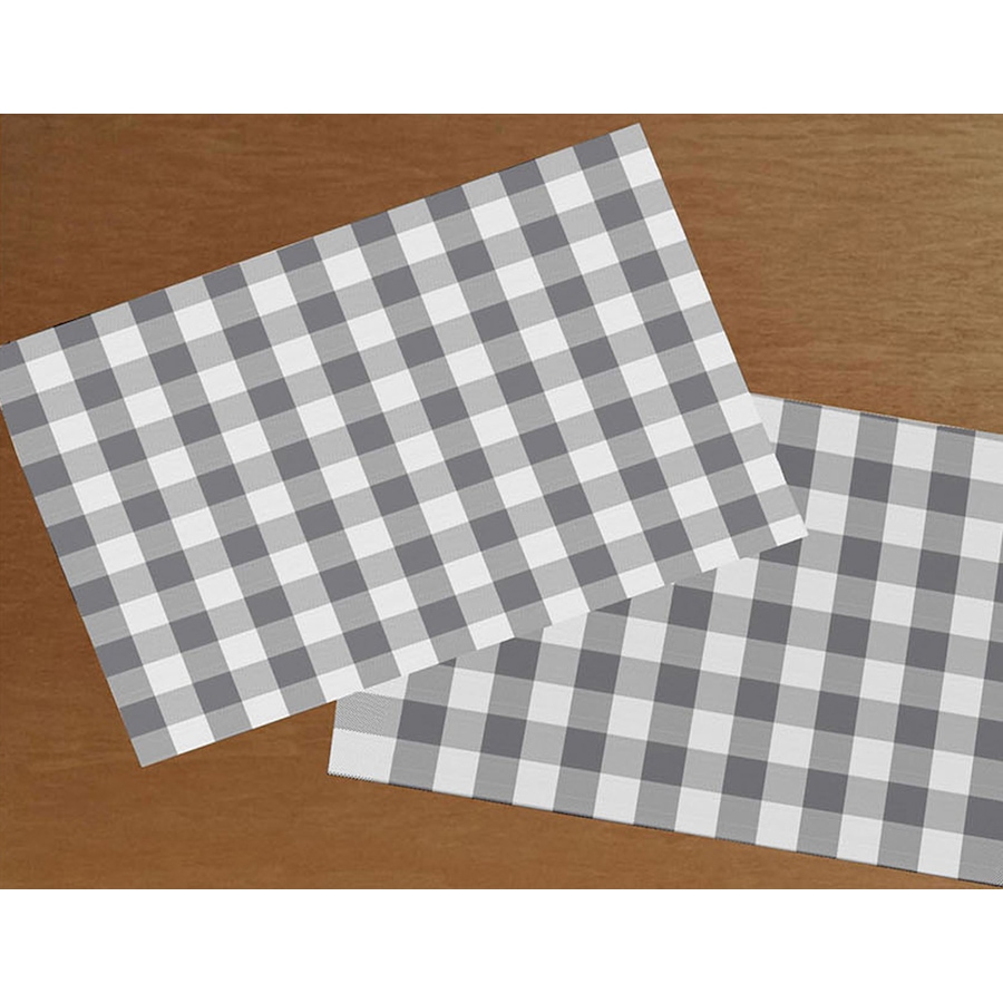 Image 709987.jpg, Product 709-987 / Price $20.99, Mera Linens Homestead Grey/White Plaid Placemats (Set of 4) from Mera Linens on TSC.ca's Kitchen department