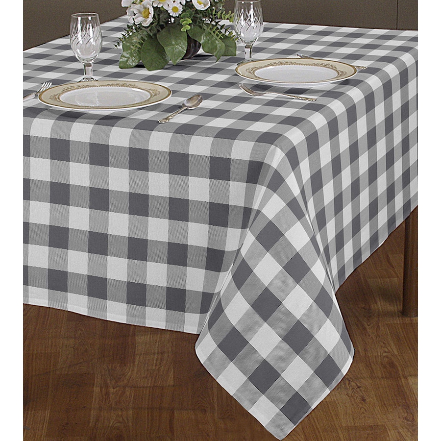 Image 709989.jpg, Product 709-989 / Price $24.99 - $41.99, Mera Linens Homestead Grey/White Plaid Tablecloth from Mera Linens on TSC.ca's Kitchen department