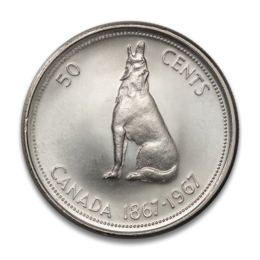 Image 711206_ALTMORE6.jpg, Product 711-206 / Price $419.95, 2024 Two-Ounce $30 Fine Silver Timber Wolves Multifaceted Animal Family Coin plus Exclusive Bonus: 1967 Howling Wolf Silver Half-Dollar from The Coin Show with Steven Bromberg on TSC.ca's Coins department