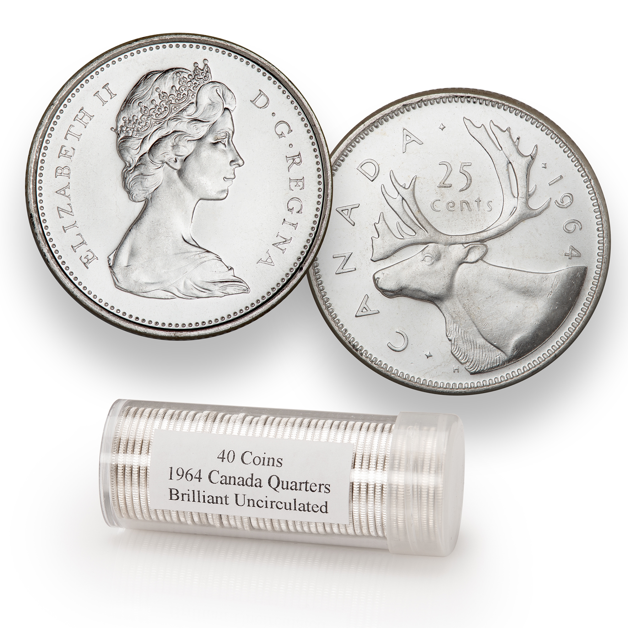 1964 Original Uncirculated Silver Quarter Roll (40 Coins) - TSC.ca