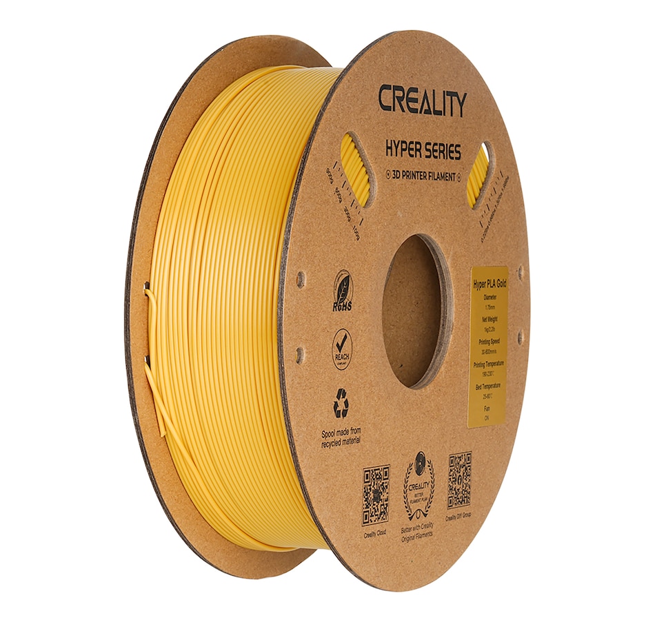 Image 711383_GLD.jpg, Product 711-383 / Price $29.99, Creality HyperPLA 3D Printing Filament (1 kg) from Creality on TSC.ca's Electronics department