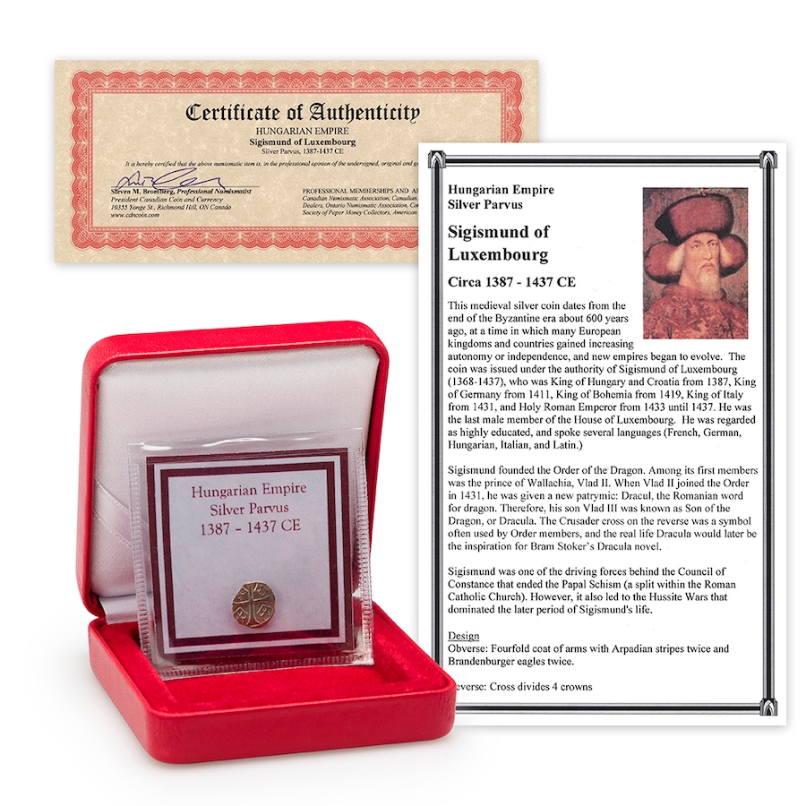 Image 711407.jpg, Product 711-407 / Price $49.95, Hungarian Empire Silver Parvus Sigismund of Luxembourg, 1387–1437 from Canadian Coin & Currency on TSC.ca's Coins department