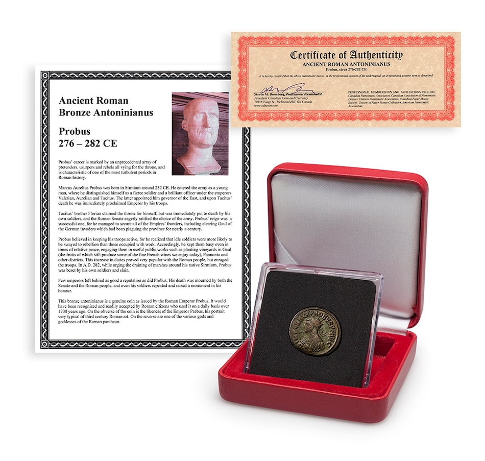 Image 711420.jpg, Product 711-420 / Price $119.95, Premium Ancient Roman Antoninianus Probus, 276–282 CE from Canadian Coin & Currency on TSC.ca's Coins department