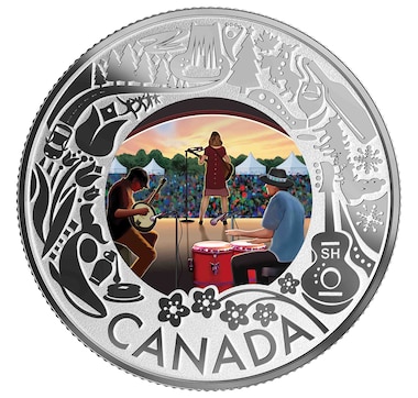 2019 $3 Fine Silver Coin Folk Music