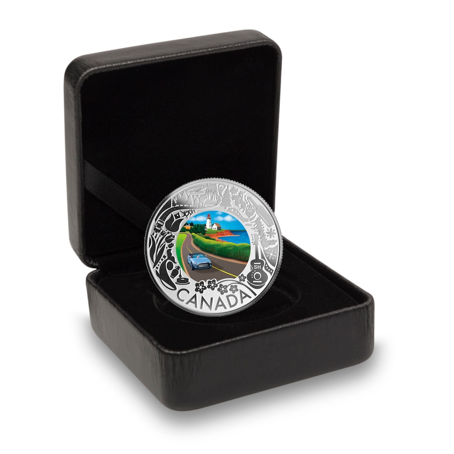 Image 711455_ALTMORE2.jpg, Product 711-455 / Price $59.95, 2019 $3 Fine Silver Coin Coastal Drive from Royal Canadian Mint (RCM) on TSC.ca's Coins department