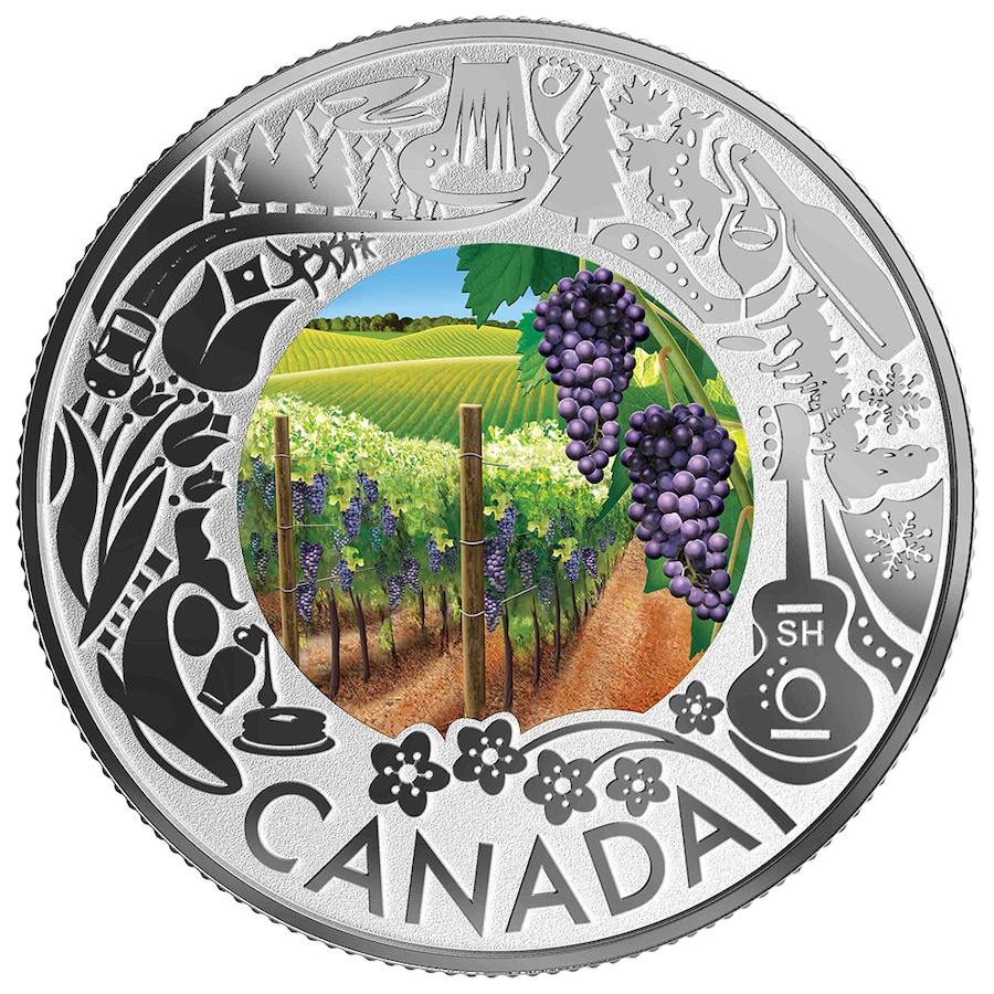 Image 711457.jpg, Product 711-457 / Price $59.95, 2019 $3 Fine Silver Coin Wine Tasting from Royal Canadian Mint (RCM) on TSC.ca's Coins department