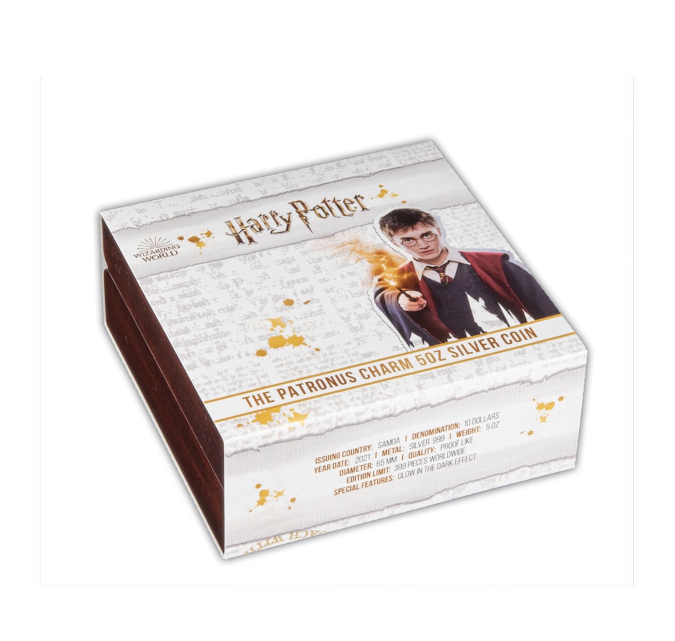 Image 711490_ALTMORE4.jpg, Product 711-490 / Price $648.88, 2021 $10 Harry Potter Patronus Spell Coin Samoa, Five Ounces Fine Silver from Canadian Coin & Currency on TSC.ca's Coins department