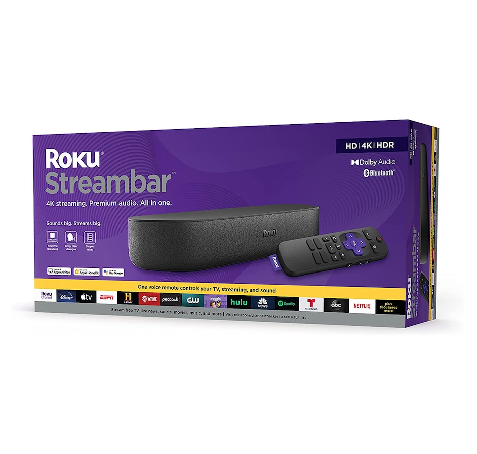 Image 711518.jpg, Product 711-518 / Price $189.99, Roku Streambar Powerful 4K Streaming Media Player from Roku on TSC.ca's Electronics department