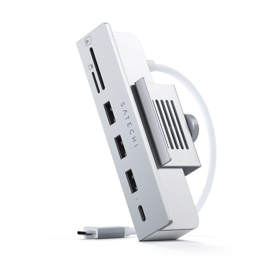 Image 711534.jpg, Product 711-534 / Price $79.99, Satechi USB-C Clamp Hub for 24" iMac (silver) from Satechi on TSC.ca's Electronics department