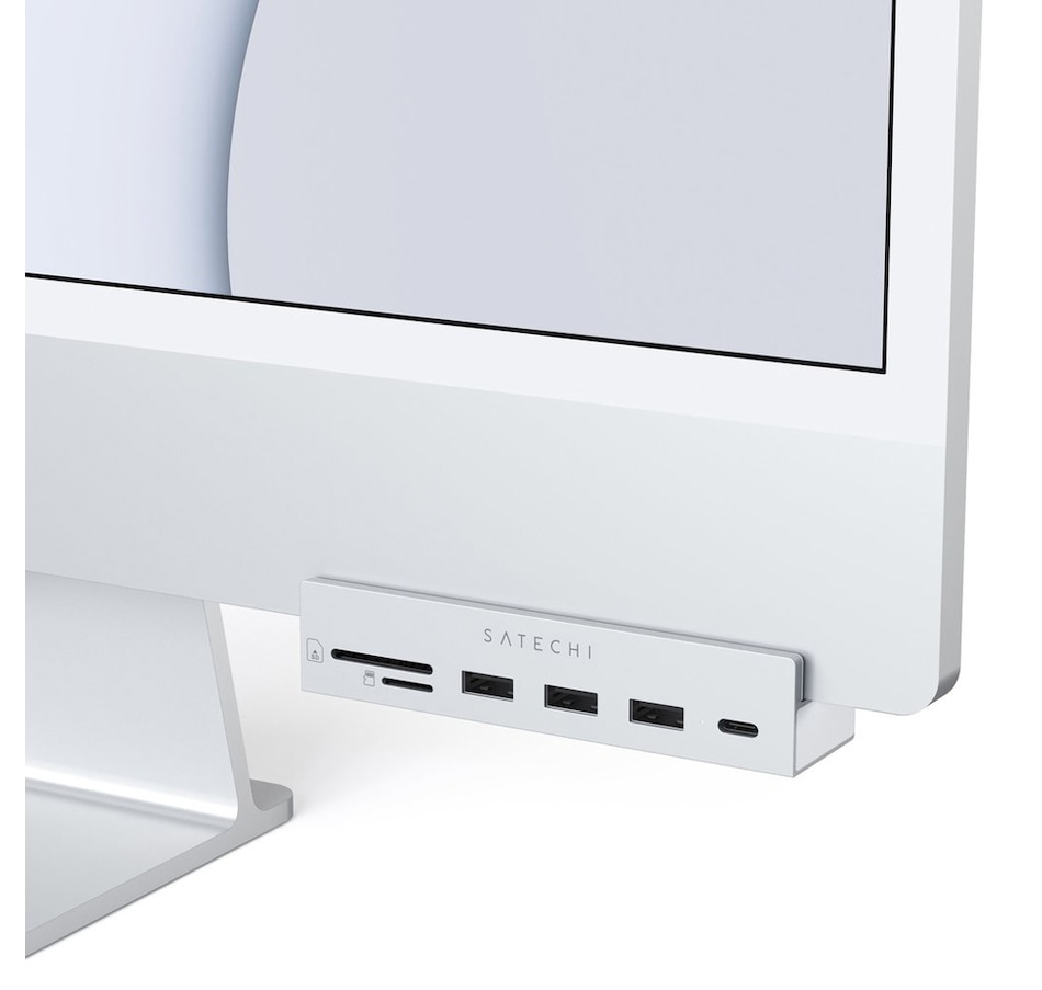 Image 711534_ALTMORE1.jpg, Product 711-534 / Price $79.99, Satechi USB-C Clamp Hub for 24" iMac (silver) from Satechi on TSC.ca's Electronics department