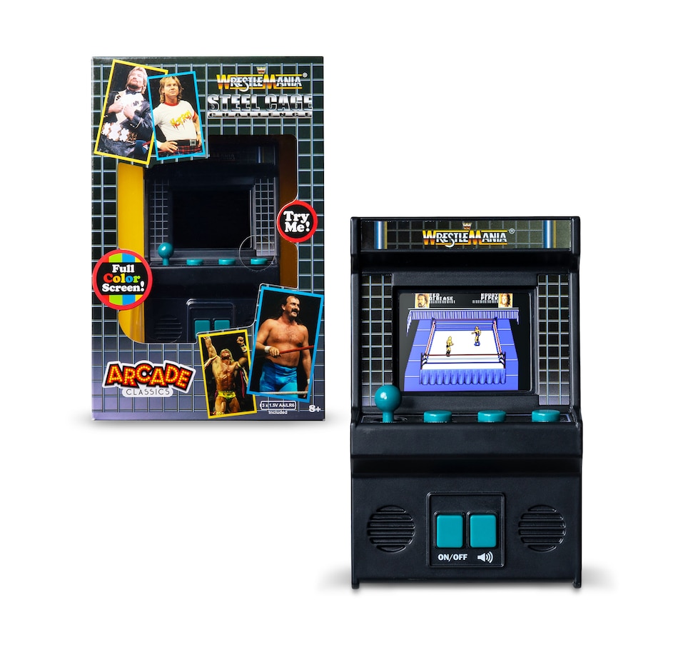 Image 711625_ALTMORE6.jpg, Product 711-625 / Price $29.99, Basic Fun Mini Classic WWE Handheld Arcade from Basic Fun on TSC.ca's Electronics department