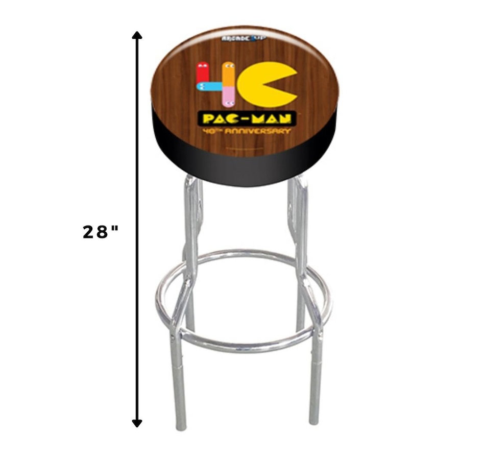 Image 711754_ALTMORE1.jpg, Product 711-754 / Price $99.99, Arcade1Up Pac-Man 40th Anniversary Edition Bar Height Stool (Non-adjustable) from Arcade1Up on TSC.ca's Home & Garden department