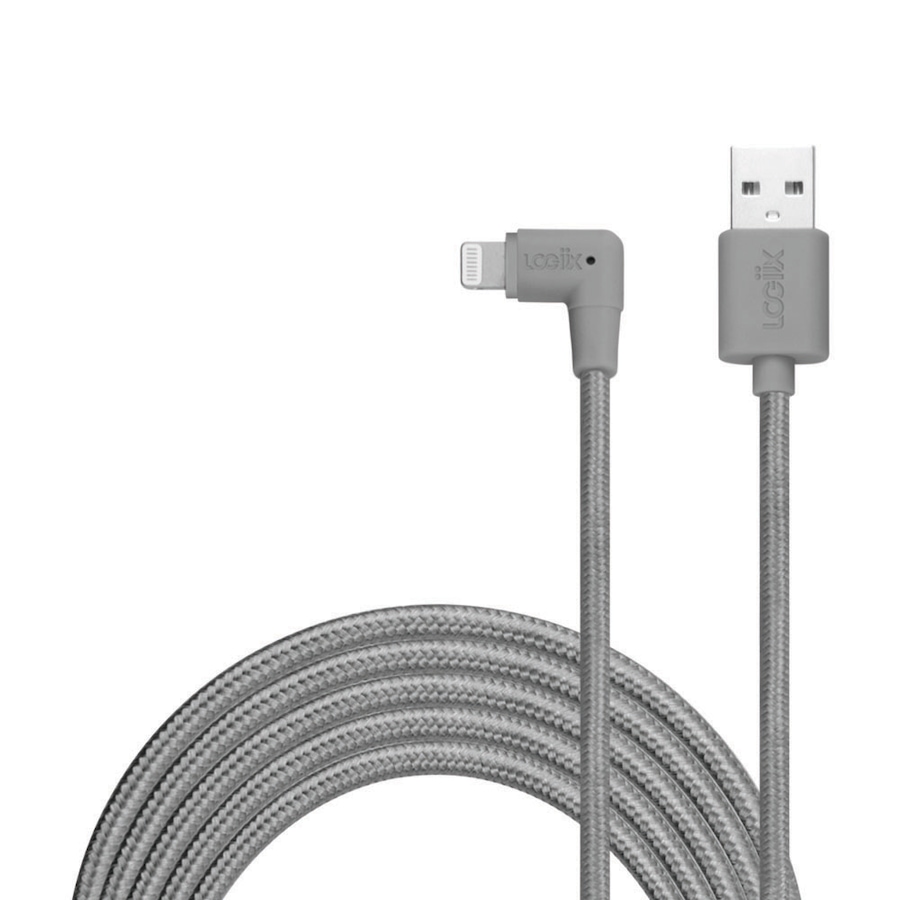 Image 711799.jpg, Product 711-799 / Price $41.99, LOGiiX Piston Connect XL 90 3M USB-A to Lightning- Graphite Grey from Logiix on TSC.ca's Electronics department