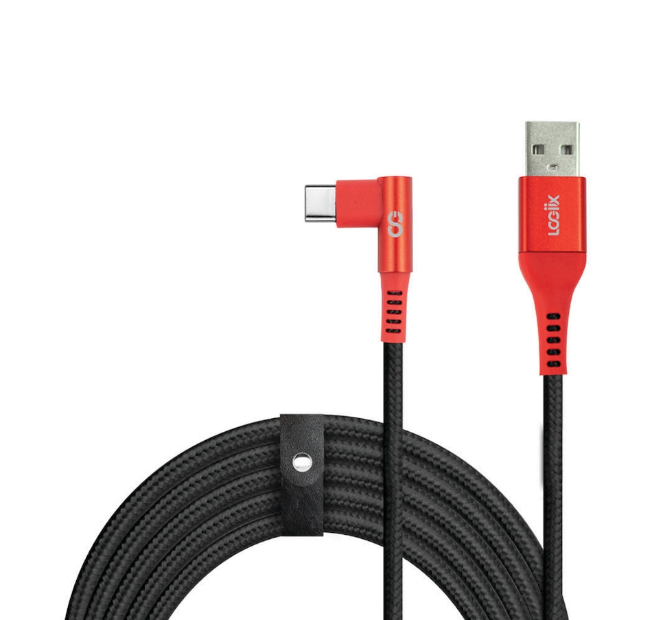 Image 711810.jpg, Product 711-810 / Price $36.99, LOGiiX Piston Connect XL Play USB-A to USB-C Gaming cable - Black/Red from Logiix on TSC.ca's Electronics department