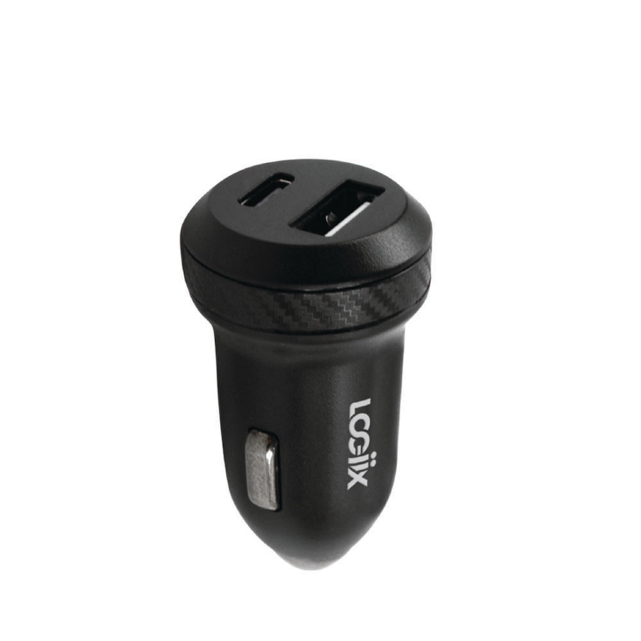 Image 711820.jpg, Product 711-820 / Price $24.99, LOGiiX Power Lite 30 Duo Auto Charger - Black from Logiix on TSC.ca's Electronics department