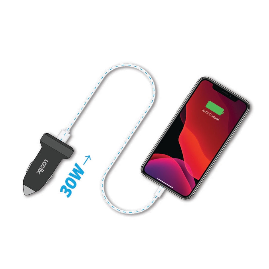 Image 711820_ALTMORE1.jpg, Product 711-820 / Price $24.99, LOGiiX Power Lite 30 Duo Auto Charger - Black from Logiix on TSC.ca's Electronics department