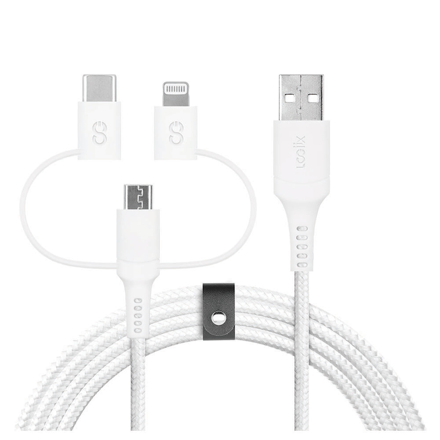 Image 711864.jpg, Product 711-864 / Price $41.99, LOGiiX 3-In-1 Multi-Cable 1.5m USB-A To Micro USB-C/Lightning from Logiix on TSC.ca's Electronics department