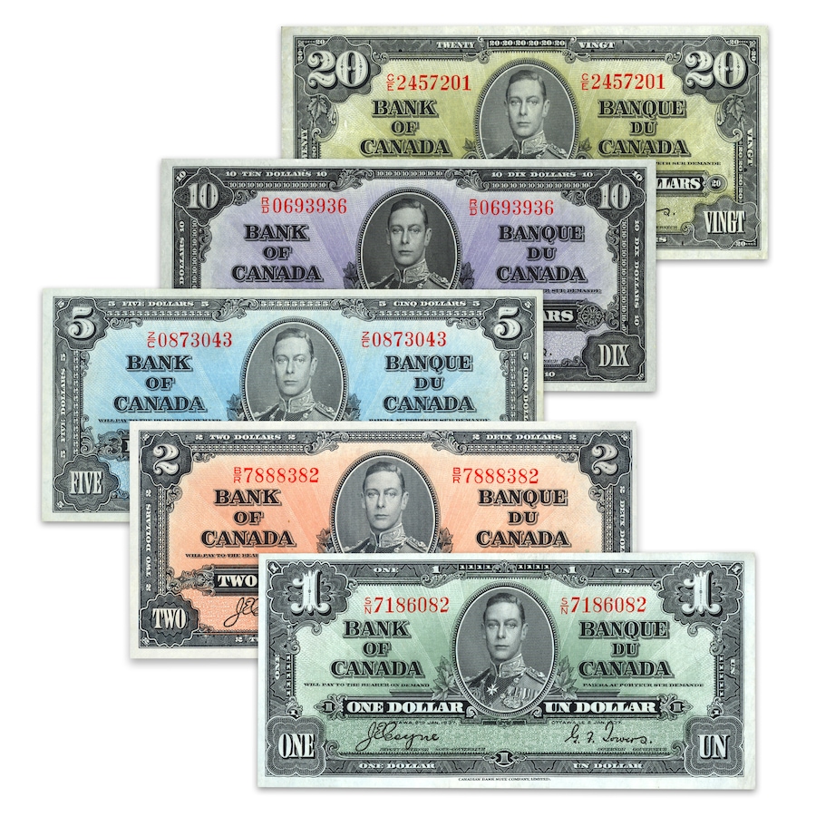 Image 711908_ALTMORE1.jpg, Product 711-908 / Price $899.95, Paper Money Series Collection $1 to $20, 1937 to 2006 (26 notes) from Canadian Coin & Currency on TSC.ca's Coins department