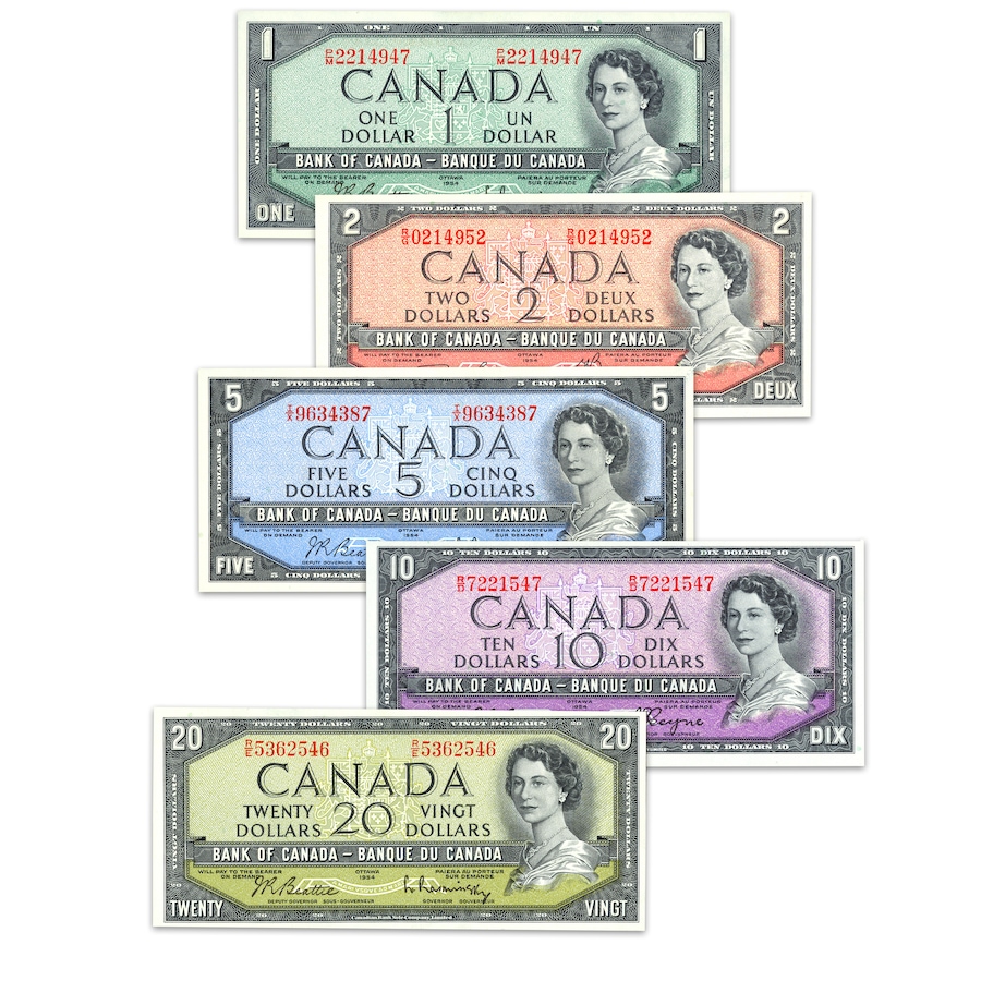 Image 711908_ALTMORE2.jpg, Product 711-908 / Price $899.95, Paper Money Series Collection $1 to $20, 1937 to 2006 (26 notes) from Canadian Coin & Currency on TSC.ca's Coins department