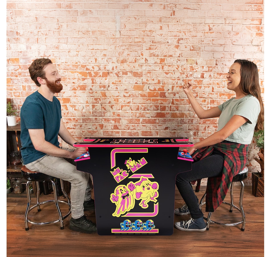 Image 711935_ALTMORE5.jpg, Product 711-935 / Price $849.99, Arcade1Up Ms. Pac-Man Head-to-Head Arcade Table from Arcade1Up on TSC.ca's Electronics department