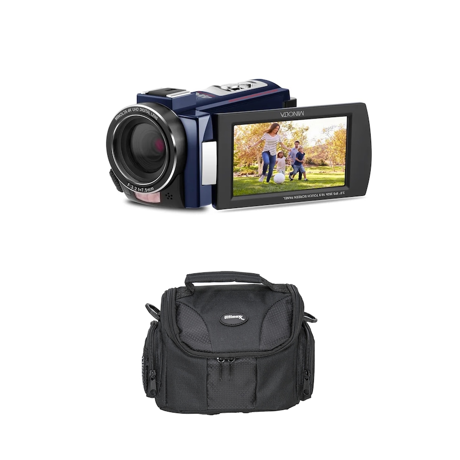 Image 711970_BLU.jpg, Product 711-970 / Price $219.99, Minolta MN4K25NV 4K UHD IR Night Vision Camcorder from Minolta on TSC.ca's Electronics department