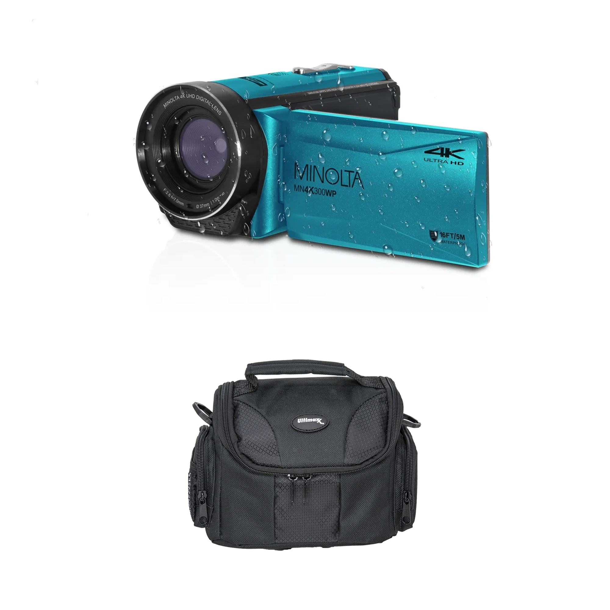 Minolta MN4K300WP 4K UHD/56-MP Waterproof Camcorder - TSC.ca