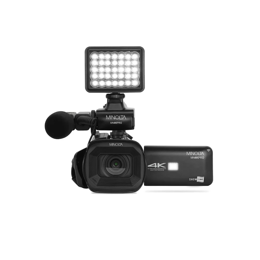 Image 711972_ALTMORE4.jpg, Product 711-972 / Price $359.99, Minolta MN4KPRO 4K 60 fps UHD/64-MP Autofocus Pro Camcorder Kit with Wi-Fi from Minolta on TSC.ca's Electronics department