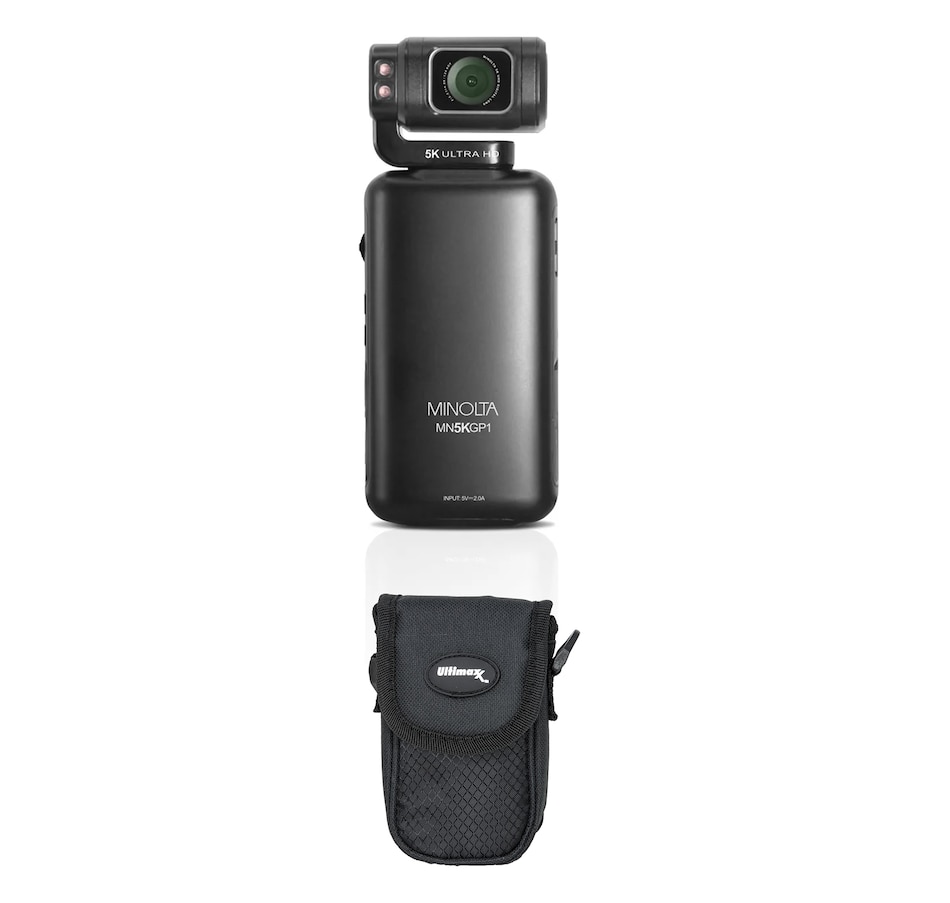 Image 711974.jpg, Product 711-974 / Price $589.99, Minolta MN5KGP1 5K UHD/20 MP Handheld Pocket Camcorder with Motorized Tilting Lens Head from Minolta on TSC.ca's Electronics department