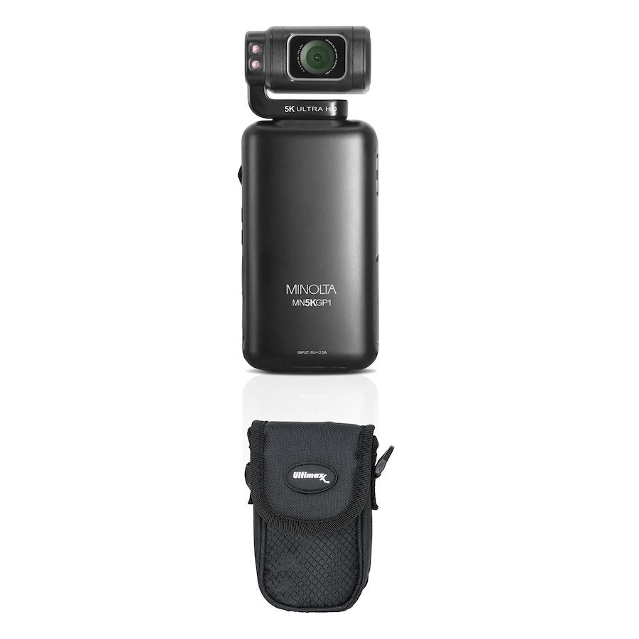Image 711974.jpg, Product 711-974 / Price $589.99, Minolta MN5KGP1 5K UHD/20 MP Handheld Pocket Camcorder with Motorized Tilting Lens Head from Minolta on TSC.ca's Electronics department