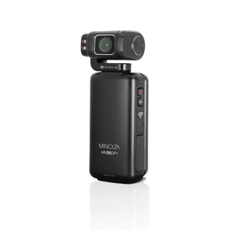 Image 711974_ALTMORE11.jpg, Product 711-974 / Price $589.99, Minolta MN5KGP1 5K UHD/20 MP Handheld Pocket Camcorder with Motorized Tilting Lens Head from Minolta on TSC.ca's Electronics department