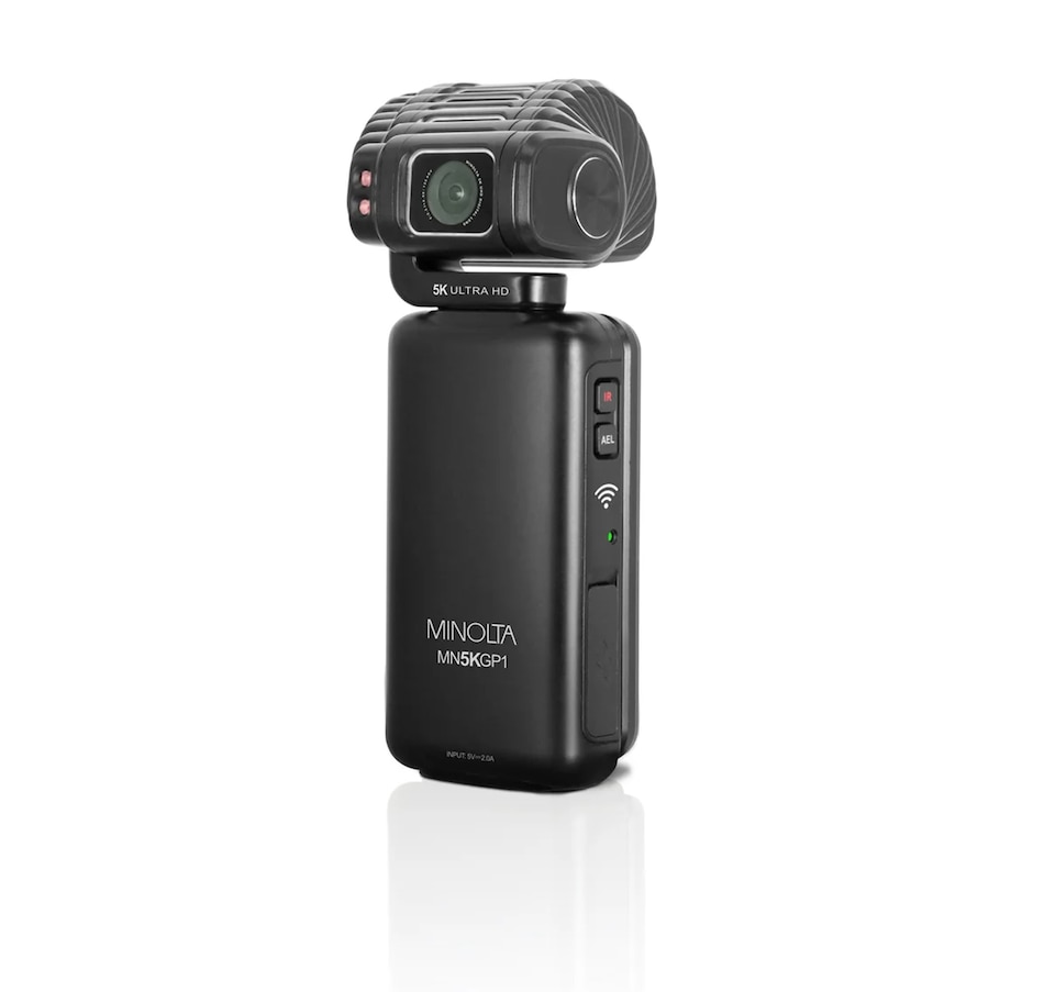 Image 711974_ALTMORE12.jpg, Product 711-974 / Price $589.99, Minolta MN5KGP1 5K UHD/20 MP Handheld Pocket Camcorder with Motorized Tilting Lens Head from Minolta on TSC.ca's Electronics department