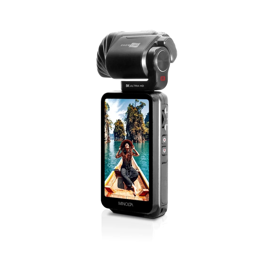 Image 711974_ALTMORE2.jpg, Product 711-974 / Price $589.99, Minolta MN5KGP1 5K UHD/20 MP Handheld Pocket Camcorder with Motorized Tilting Lens Head from Minolta on TSC.ca's Electronics department