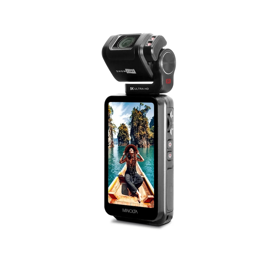 Image 711974_ALTMORE3.jpg, Product 711-974 / Price $589.99, Minolta MN5KGP1 5K UHD/20 MP Handheld Pocket Camcorder with Motorized Tilting Lens Head from Minolta on TSC.ca's Electronics department