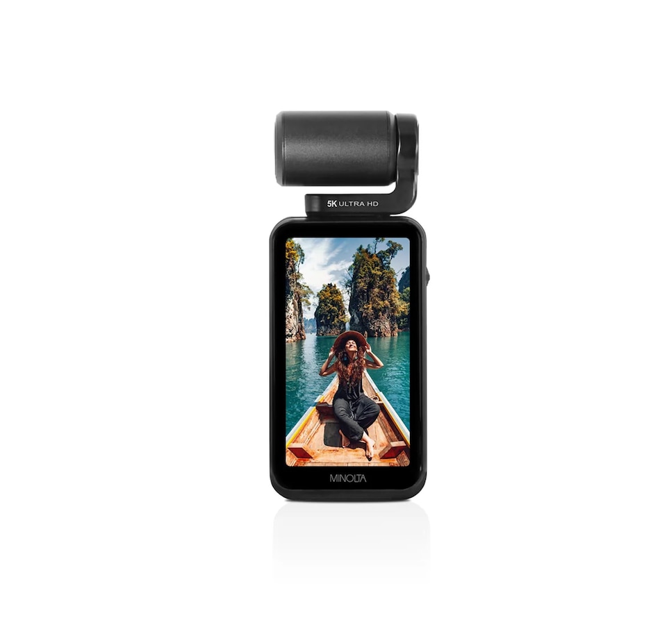 Image 711974_ALTMORE4.jpg, Product 711-974 / Price $589.99, Minolta MN5KGP1 5K UHD/20 MP Handheld Pocket Camcorder with Motorized Tilting Lens Head from Minolta on TSC.ca's Electronics department